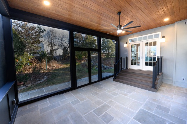 screened-in porch patio enclosure interior maryland